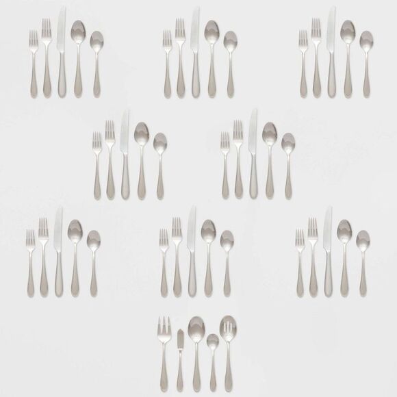 Open Box - 45pc Luxor 18/10 Stainless Steel Flatware Set - Th Stainless Steel - Picture 4 of 4